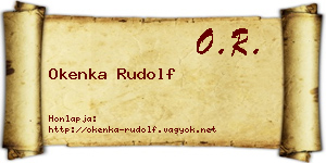 Okenka Rudolf névjegykártya