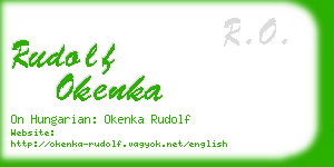 rudolf okenka business card